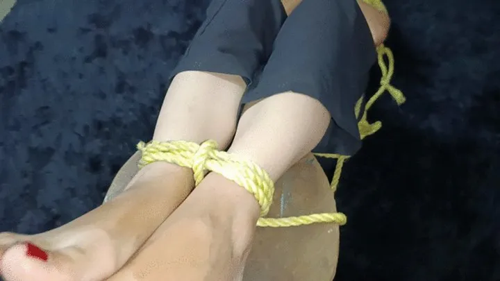 Goddess Foot Fetish - Tickling Vannesa a lot while she is bound with plenty of rope (7)