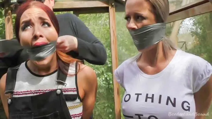 Borderland Bound - Brooke Lea & Miss Scarlett in: They Were Captured Out Near Devil's Armpit Brewery & Hidden Gagged & Bound Throughout the Grounds! (HD)