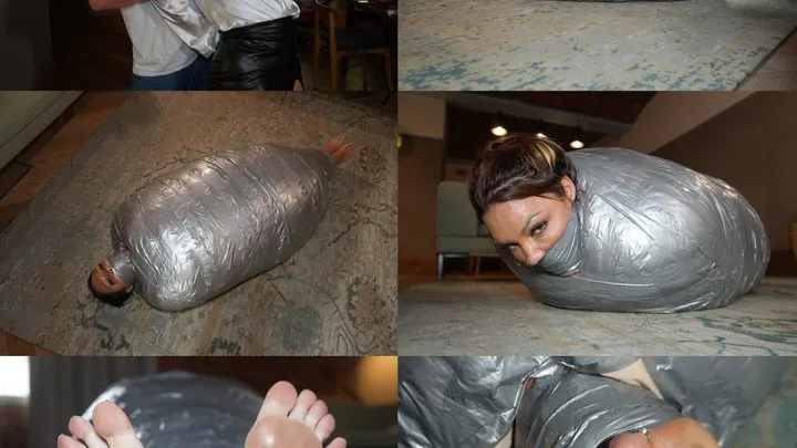Muffled Screams - A thick duvet and duct tape mummification cocoon for rara curves (wmv)