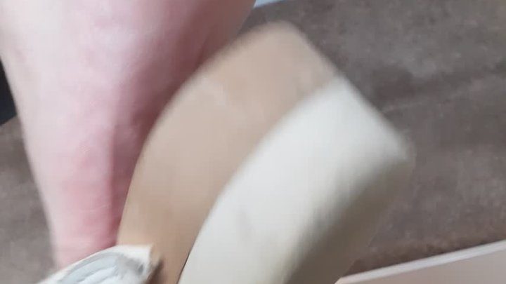 Grayjabuticabafoottickling - Mature nurse scholl wooden clogs feet soles tickled at work