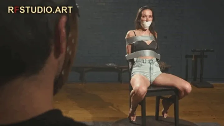 Rf Studio Production - Sebastyana – Bound to Chair, Sock Gagged and Sealed with Microfoam Tape (UHD 4K MP4)