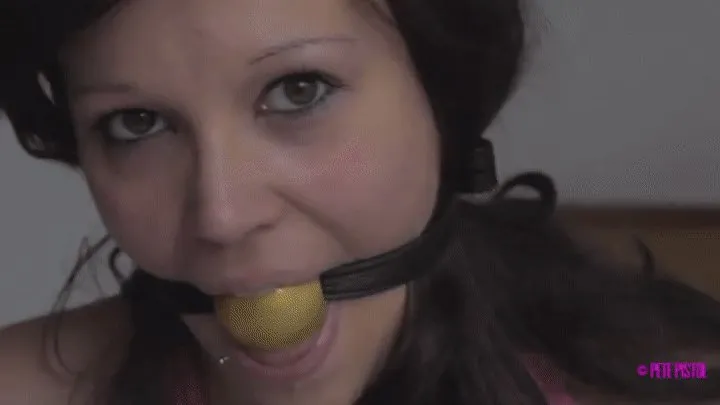 Pete Pystol Sexy Bondage And Feet - Rope tied Ava drools like crazy