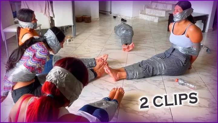 Bondage Collections By Selfgags - Spin the Bottle Bondage Game – Sock Gags, Tape Ties & Mummification (Vol. 1–2) (Full HD 1080p)