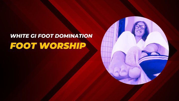 Martial Fetish - White gi foot domination and foot worship