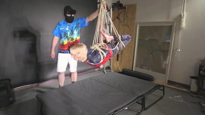 Shinynylonartsbound - Myxxxy bound and suspended in shiny nylon Rainwear
