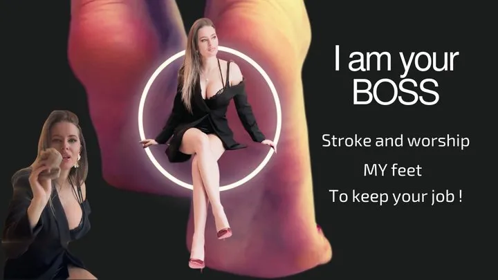 Noirqueenie - I am your Boss Stroke and worship My feet to keep your job