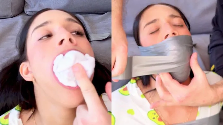 Silenced Cuties - Bondage Delivery?! Katha Gets TRIPLE SOCK-GAG Instead of Triple Cheese Pizza! (4K)