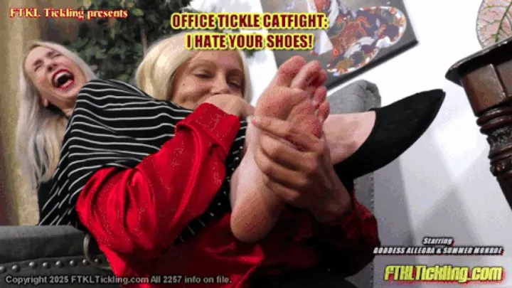 Ftkl's Foot  Tickling Fantasies - Office Tickle Catfight: I Hate Your Shoes! (1080 mp4)
