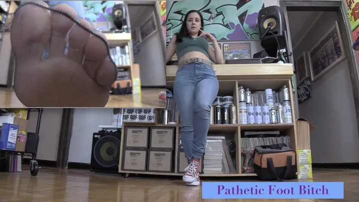 Goddess Jamie Daniels Fetish Clips - PATHETIC FOOT BITCH - Jamie Daniels, Foot Fetish, Foot Domination, Foot Humiliation, POV - WMV