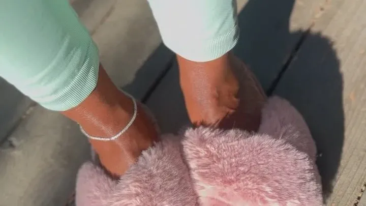 Miss Essence Elektra - Glimmering Tangerine Toes: Outdoor Foot Indulgence with Sound Therapy