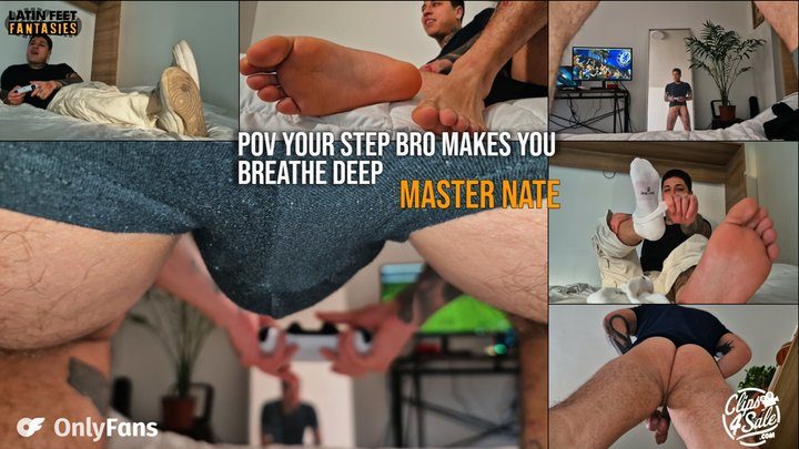 Latin Feet Fantasies - POV YOUR STEPBRO MAKES YOU SMELL HIS FEET AND ASSHOLE MASTER NATE