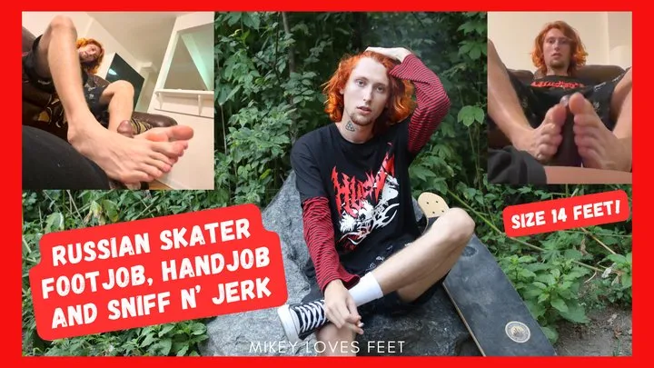 Mikeylovesfeet - Russian Skater Gives Me His Massive Size 14 Feet- GayFootjob, Male Feet, GayFootFetish