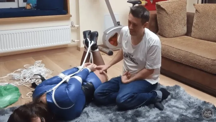 So Cute Bondage - OLIVIA IN STORY OF O AND HER LITTLE SUBMISSIVE ADVENTURE - PART 2 - HOGTIED AND DISGRACED - Olivia Silver Hogtied, Ball Gagged, Cuffed and Collared, Slave Trained, Breast and Clitor Stimulated, Spanked, Tickled and Flogged