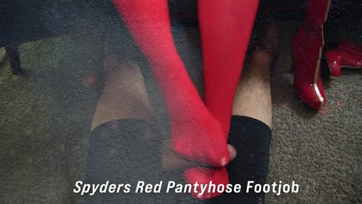 All About Eve - Spyders Red Pantyhose Footjob