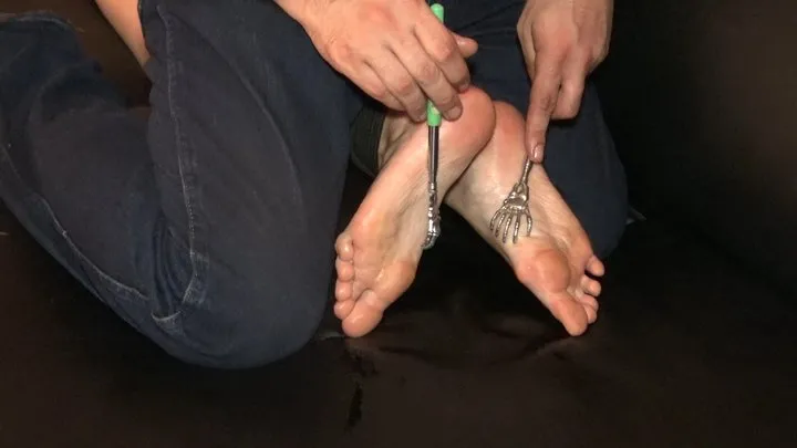 Polish Tickling - Tickling Beatrice feet face down