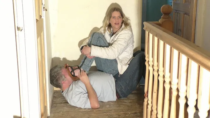 C H E L S E A - Stomach Sitting Shoes On Face Feet On Face Whilst Sitting On Slave (4K)