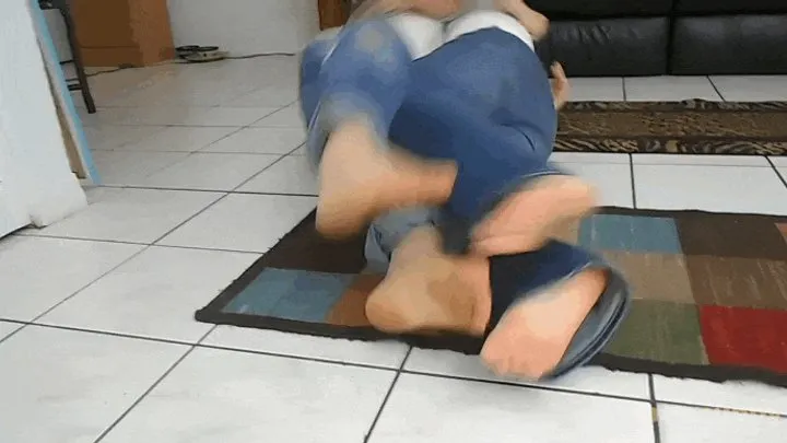 Manpuppy - Rolling and Wrestling Foot Fight on the Floor - JC Dickerson - Elis Ataxxx - Richard Lennox - Manpuppy - MOV 1080
