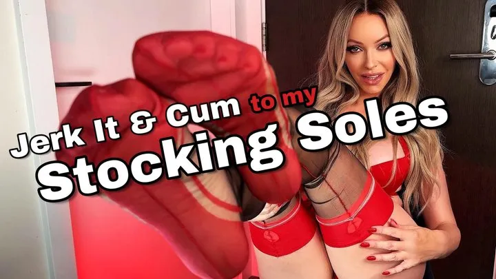 Emily Marilyn - Jerk it and Cum To My Stocking Soles - Nylon Foot Fetish JOI Cum Countdown by Blonde Femdom Goddess Mistress Emily Marilyn