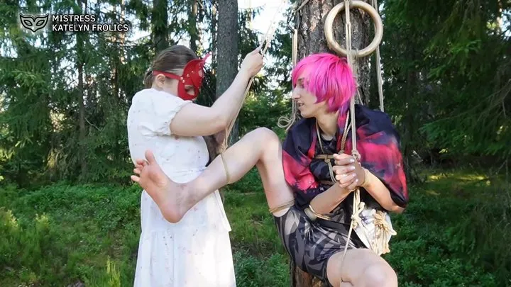 Katelyn Frolics - THE FOREST ADVENTURES with ZEPHYR predicament bondage HD 720p