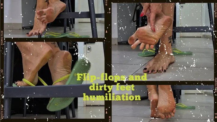 Lady Syl Nifty - Dirty feet in flip flops with humiliation 1080FHD