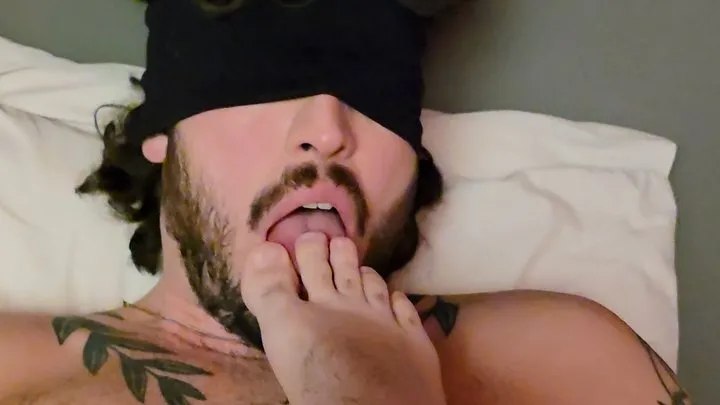 Edging Male Play - POV - Feet Worship, Striptease and Cum