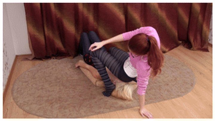 Furious Girls - Young blonde gets pussy of clothed 18 yo redhead on her face, lec084h 720p