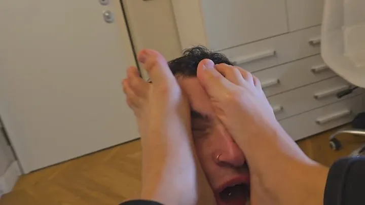 Mattew89 - Sweaty feet, spit, slaps, sweaty underpants and cock in throat for Mattew