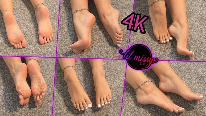 Lil Missy Uk Store - Lil Missy UK In Wiggling My White Painted Toes 4K