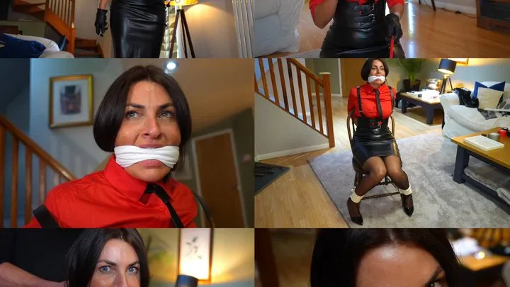 Muffled Screams - Mistress wild and the unruly sub. Sarah wild chair tied and multi gagged (mp4)