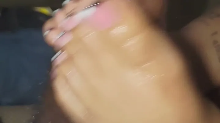 Spoilgoddessj - Cookies and cream pedi footjob