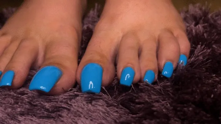 Ilovehernailss - @Taliascutetoes makes me cum with her long and sexy blue toenails