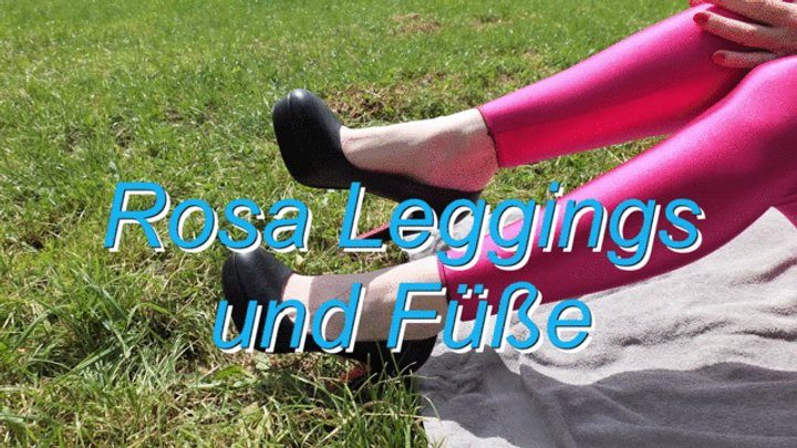 Leggingsnet Clips And Pics - Pink leggings and feet - Rosa Leggings und Füße