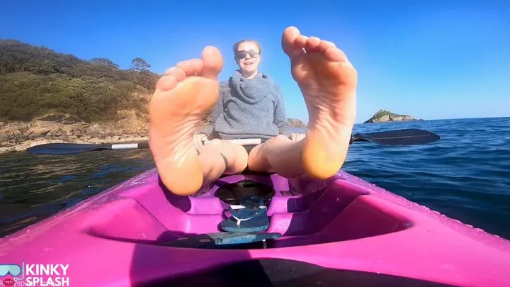 Kinky Splash - Bare Feet JOI Kayak Tease – Risky Outdoor Soles in Public - AVI