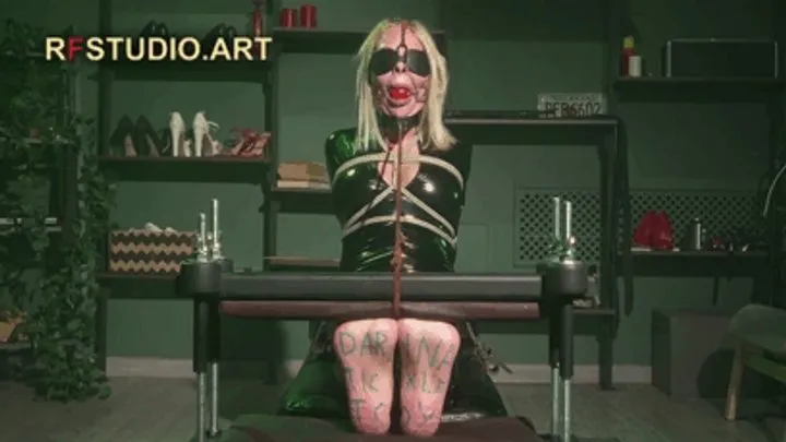 Rf Studio Production - Darina - A Tickle Toy - Catsuit, Toe Press, Ballgag, Blindfolds and Nosehook (FULL HD MP4)