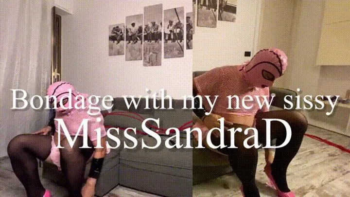 Miss Sandra Domina - Bondage with my new sissy