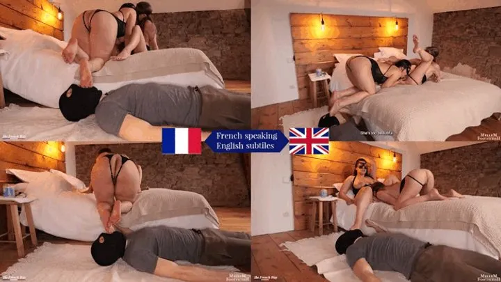Mellemfootfetish - A fantasised FFH threesome, harsh reality for my cuckold reduced to a doormat - FOOT WORSHIP - FEMDOM - FEMALE DOMINATION - CUCKOLDING - CHASTITY - PUSSY EATING