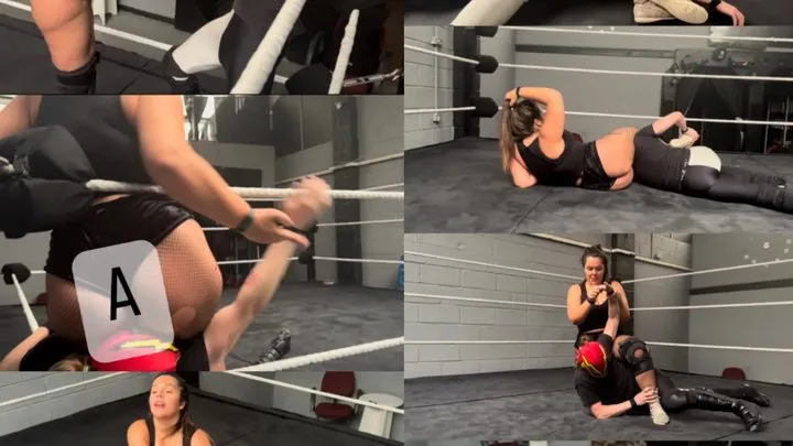 Nadia Sapphire - I-masculine Skinny male destroyed by giantess wrestler