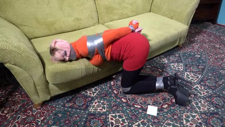 Altgirlsbound - 5064 Amber in Orange Sweater and Tape