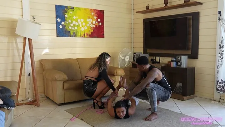 Licking Latinas Feet - LOLAH VIBE and KYLE - We'll humiliate you until we get tired of it!