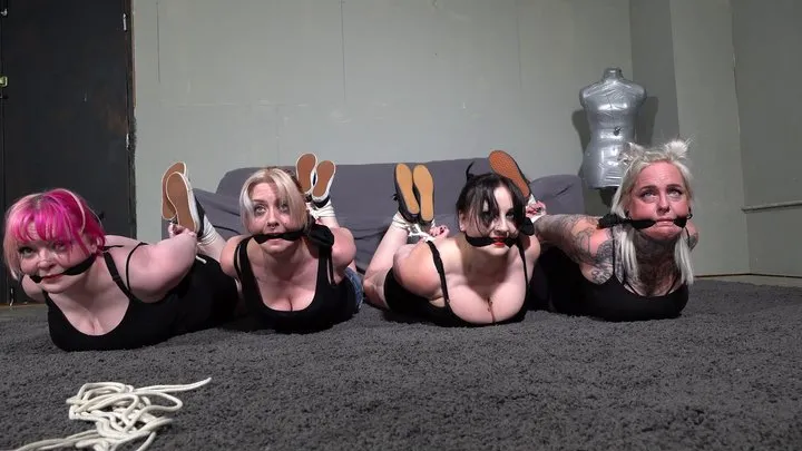 Altgirlsbound - 5165 4 Models in classic hogties