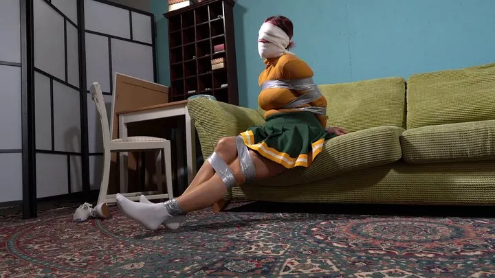 Altgirlsbound - 5082 Violet in Cheerleader Tape Escape Challenge