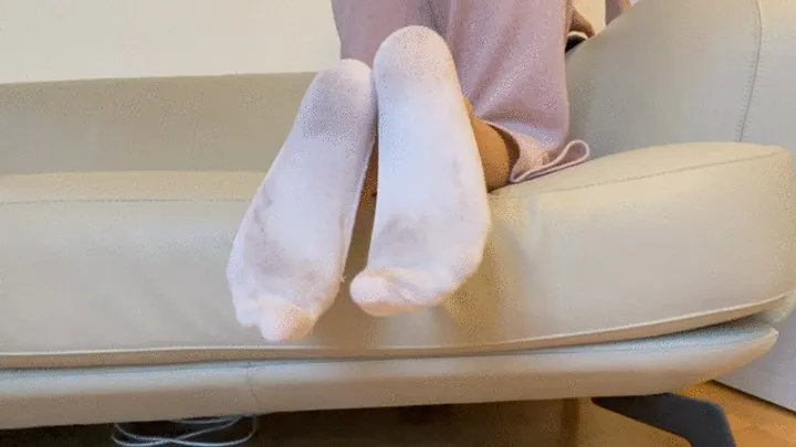 Kriss Feet - Dirty White Socks Foot Fetish woman feet