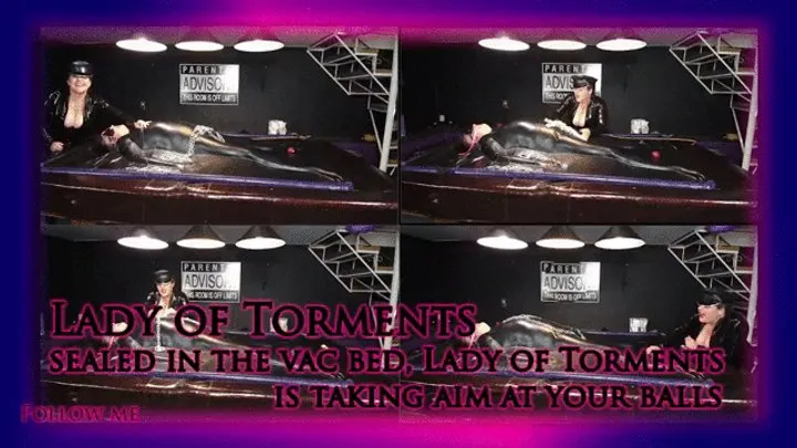 Lady Of Torments - Sealed & Squirming: Vac Bed Sensations Torment with the Fat Submissive (include CBT) [1280*720]