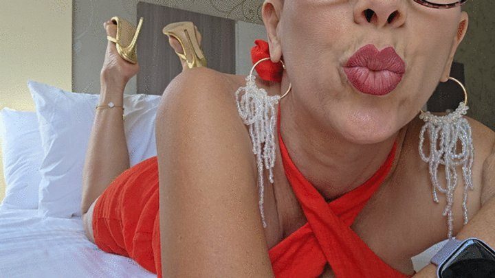 Foot Fetish Paradise - Highly Arched Feet on the Bed in sexy heels by Milah