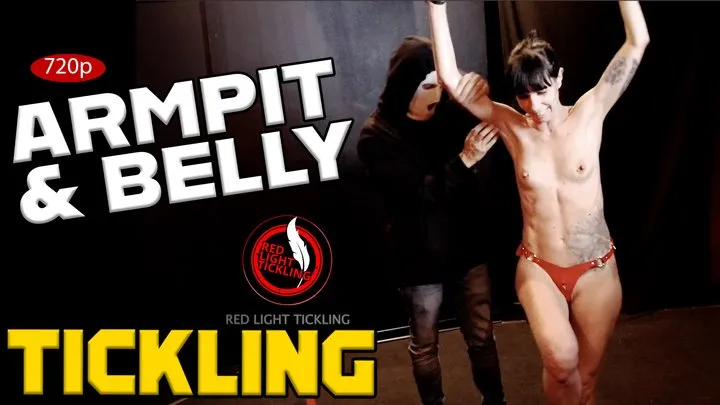 Red Light Tickling - Defenseless Ticklish Mia Belly and Armpits Tickled Tied Up | First Time Topless and Restrained | Tied and Merciless Tickled | Intense Tickle Domination Belly Tickling Armpits Tickle | 720P HD