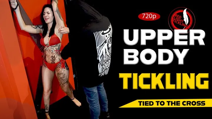 Red Light Tickling - First time of Brunette KIM Tickled Tied to the Cross! - REAL REACTIONS - Armpit and Belly Tickle Torment | Restrained to the Cross | Intense Merciless Upper Body Tickle Domination | Cruel Armpits Tickling with Red Bikini Bra and Thong | 720P HD