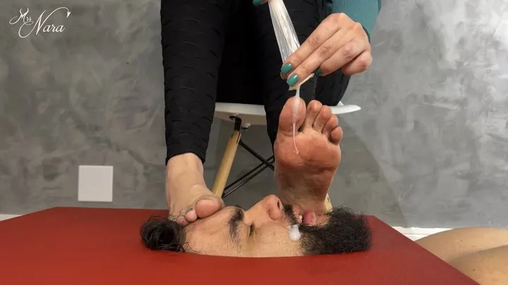 Nara Foot Domination - Nara`s personal foot dirt and cum cleaner (1080 EN-sub) - Foot Humiliation - Dirty Feet - Foot Domination - Foot Slave Training