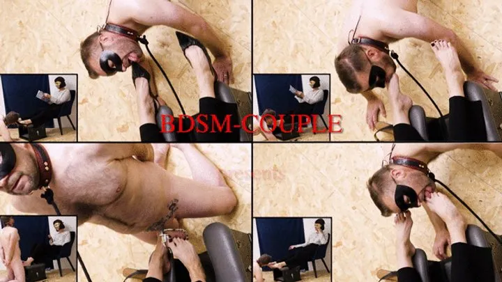 Bdsm Couple - Foot Worshipping & Teasing (Version 2 - Dual View)