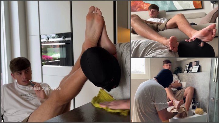 Massitheprince - Domestic servant at my service (Feet, Ponyplay, Humiliation, Flip flops)