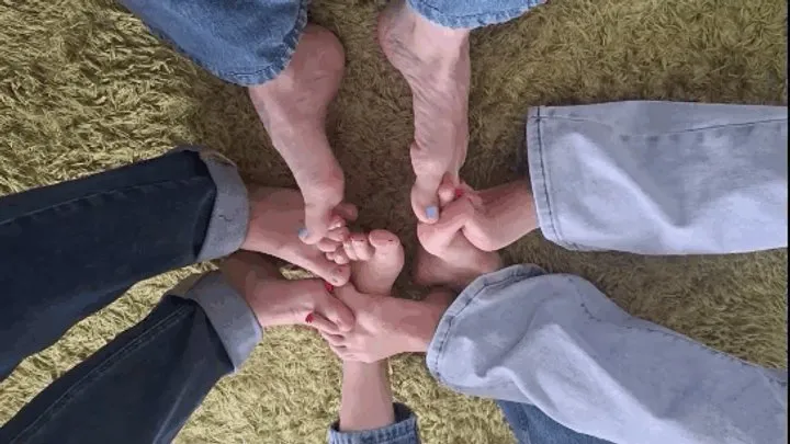Not An Angel - 4 pair feet party with toe locking FF